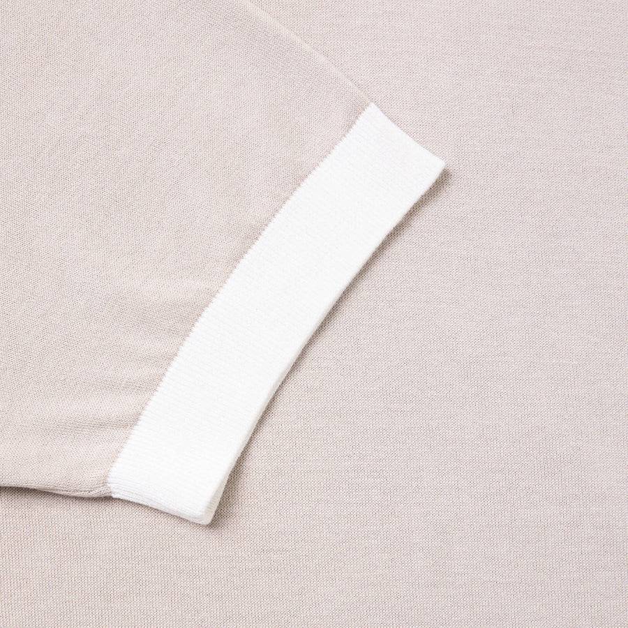 Paolo Pecora Maglia in Seta Cotone Extrafine - Eleganza Sabbia Enormi sconti