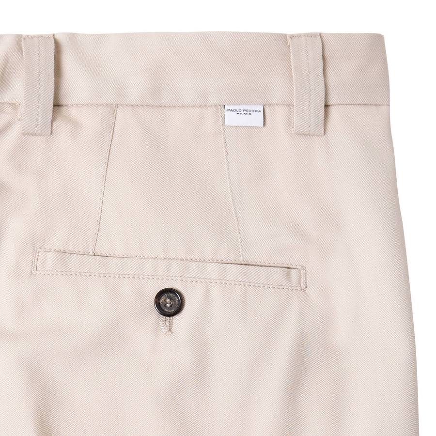 Paolo Pecora Chino Sartoriale in Tela Cotone - Sabbia 50% di sconto con spedizione gratuita