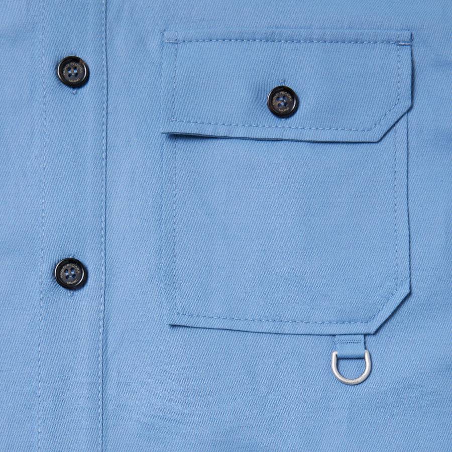 Paolo Pecora Overshirt Mezza Manica - Azzurro Polvere Officina