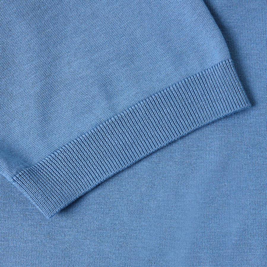 Paolo Pecora Polo in Seta Cotone Extrafine - Azzurro Polvere Duty-free