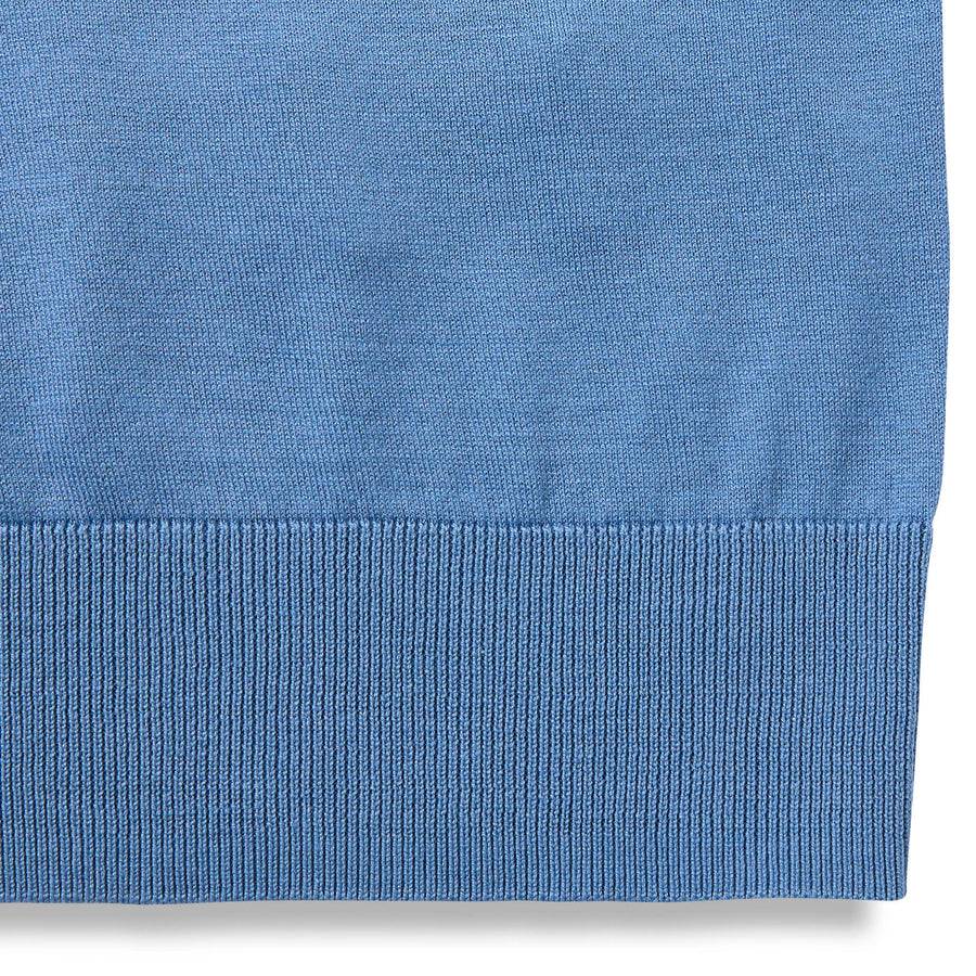 Paolo Pecora Polo in Seta Cotone Extrafine - Azzurro Polvere Duty-free