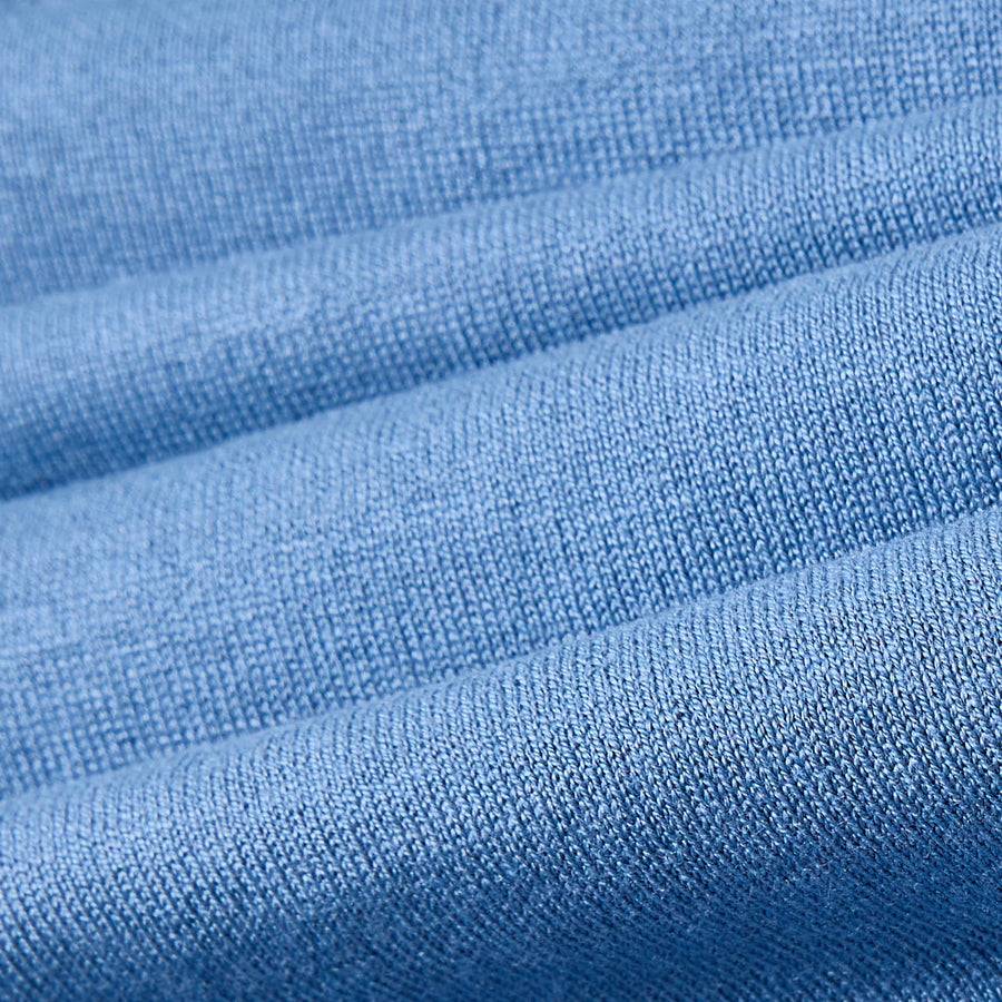 Paolo Pecora Polo in Seta Cotone Extrafine - Azzurro Polvere Duty-free