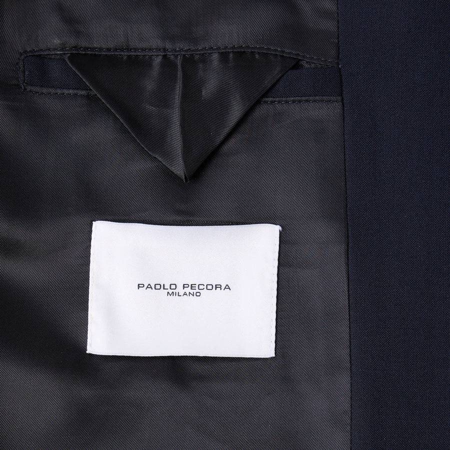 Paolo Pecora Giacca in Fresco Lana - Blu Navy 50% di sconto per tempo limitato