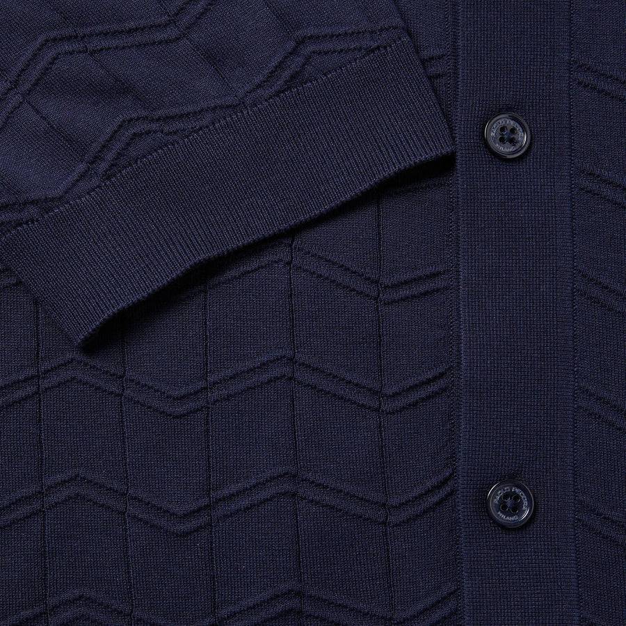 Paolo Pecora Polo Manica Corta in Seta Cotone Extrafine - Blu Navy 2025