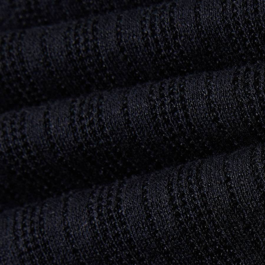 Paolo Pecora Maglia Manica Corta in Lino Cotone Extrafine - Nero Nuovo