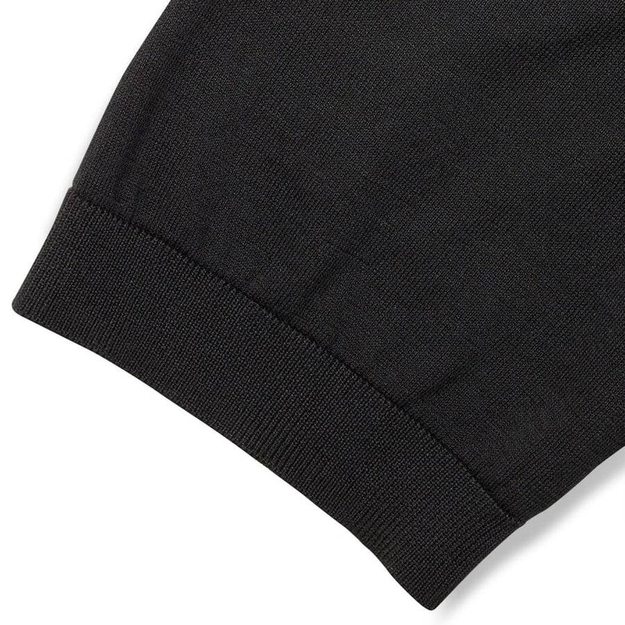 Paolo Pecora Polo in Maglia Nera di Seta Cotone Extrafine Spedizione Gratuita