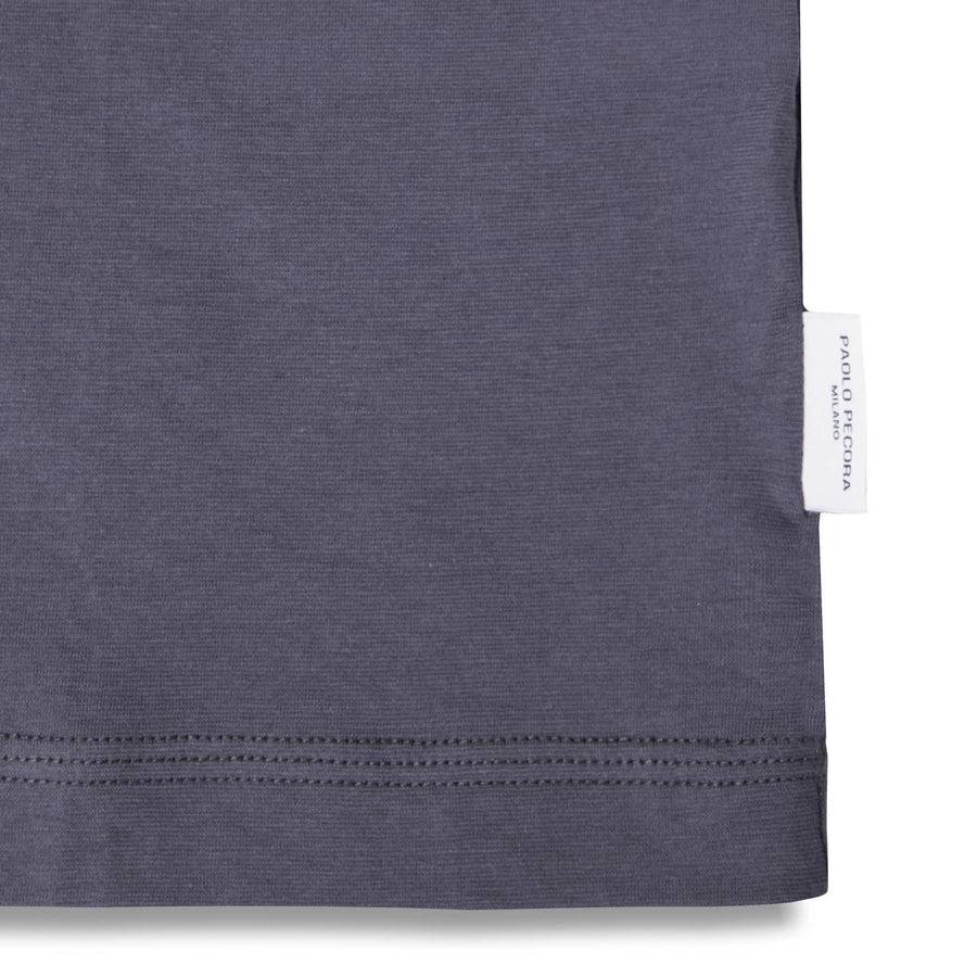 Paolo Pecora T-Shirt in Jersey Extrafine - Grigio Antracite Shopping Online