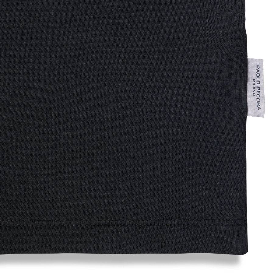 Paolo Pecora T-Shirt in Jersey Cotone - Nero Affare Del Giorno