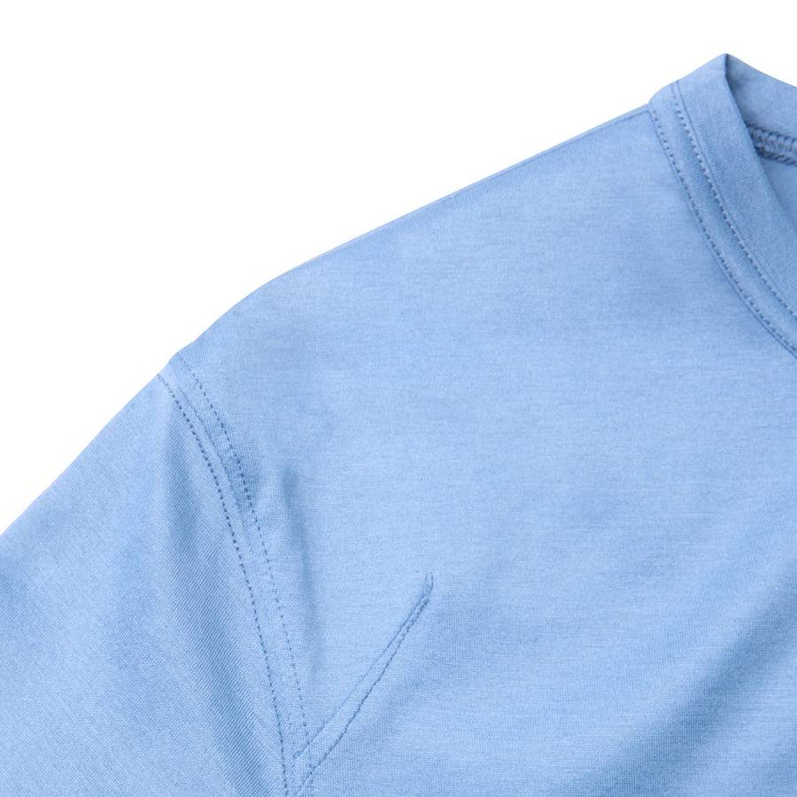 Paolo Pecora T-Shirt in Jersey Lucido - Azzurro Polvere Outlet