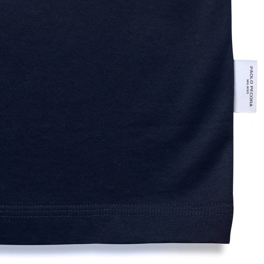 Paolo Pecora T-Shirt in Jersey Lucido - Blu Navy Saldi