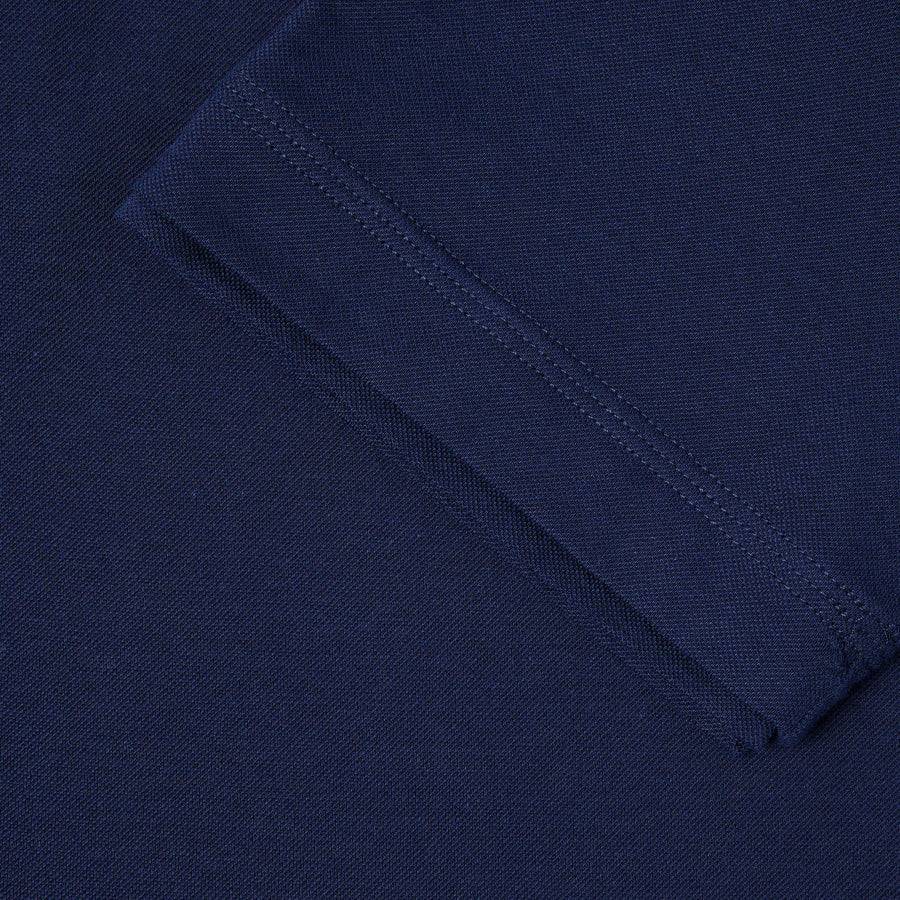 Paolo Pecora Polo in Cotone Piquet - Blu Navy Offerte