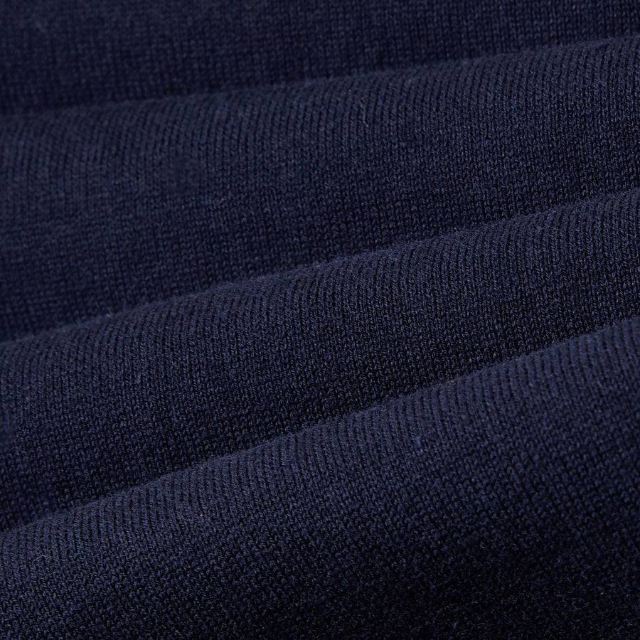 Paolo Pecora Maglia Manica Lunga in Puro Cotone Extrafine - Blu Vendita Calda