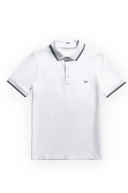 FAY POLO DB COLLAR PIQUET STR STRIPES Prezzo Ridotto