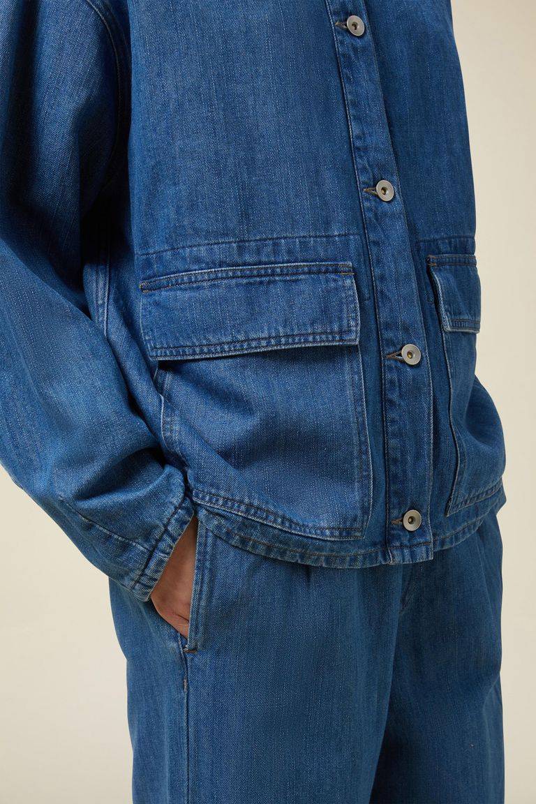 Pomandere Giubbino denim con tasche applicate Economico