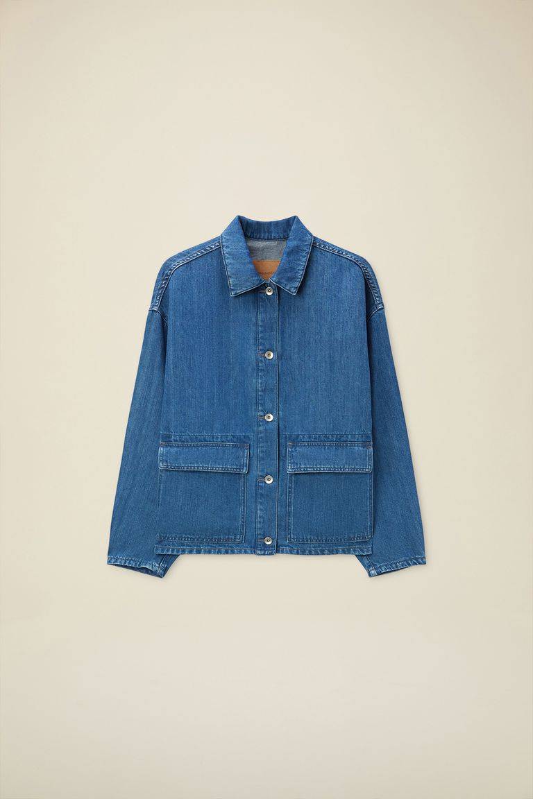 Pomandere Giubbino denim con tasche applicate Economico