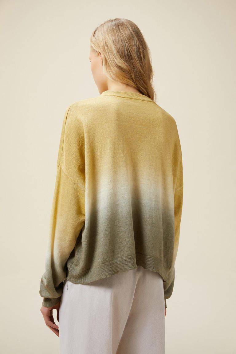 Pomandere Maglione girocollo con tintura degradè Nuova