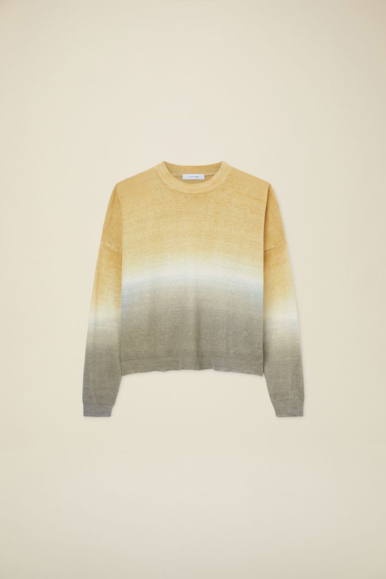 Pomandere Maglione girocollo con tintura degradè Nuova