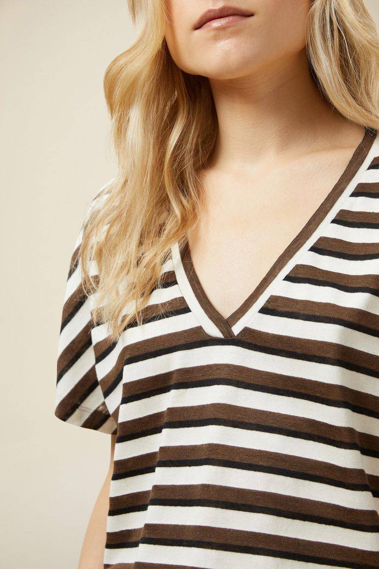 Pomandere T-shirt con scollo a V Moda