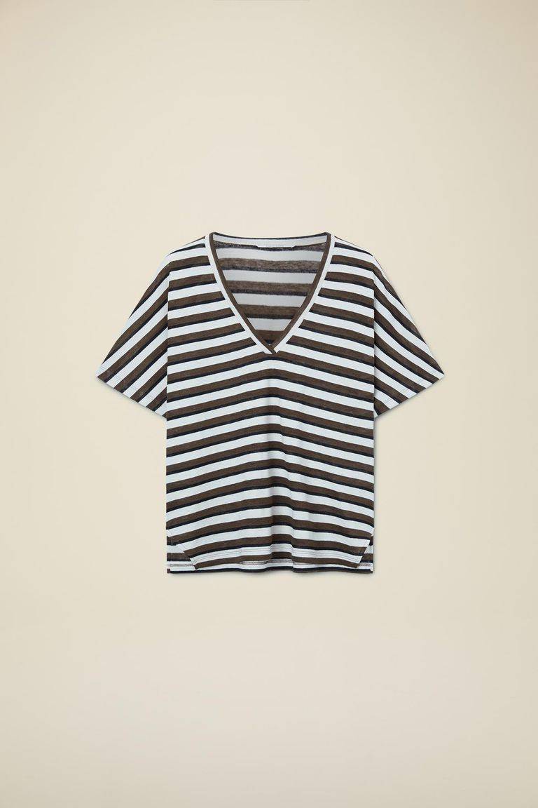 Pomandere T-shirt con scollo a V Moda