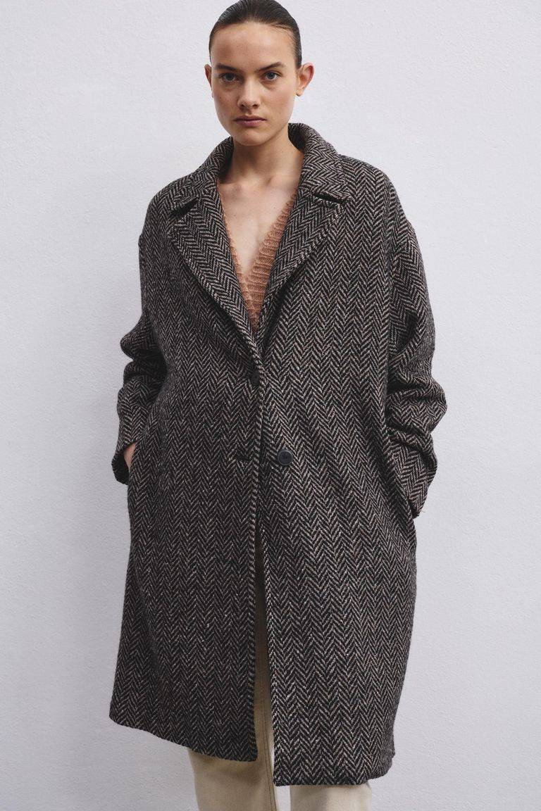 Pomandere Cappotto in resca di lana Consegna Veloce
