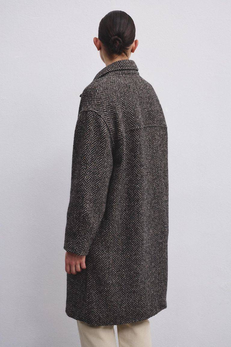 Pomandere Cappotto in resca di lana Consegna Veloce