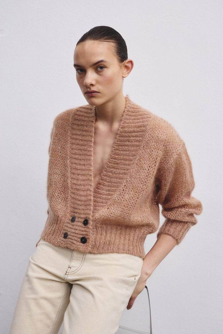 Pomandere Cardigan doppio petto in mohair e lana Promozione Limitata