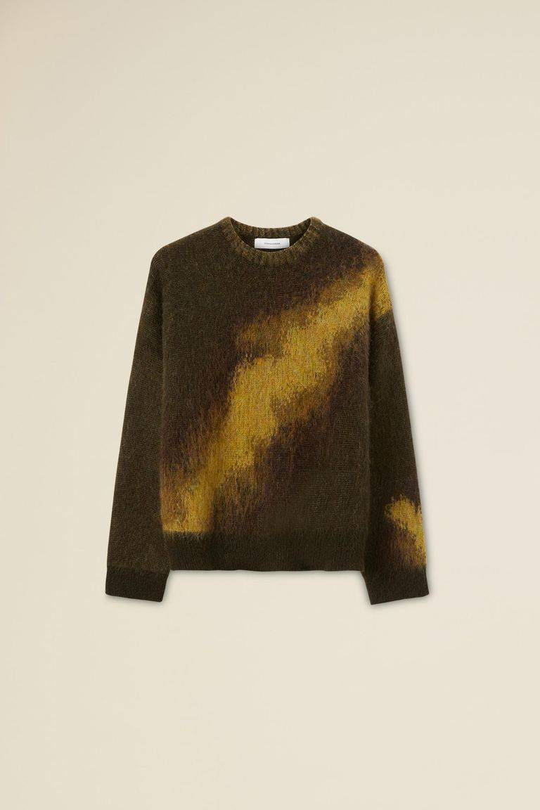 Pomandere Girocollo jacquard in mohair Saldi