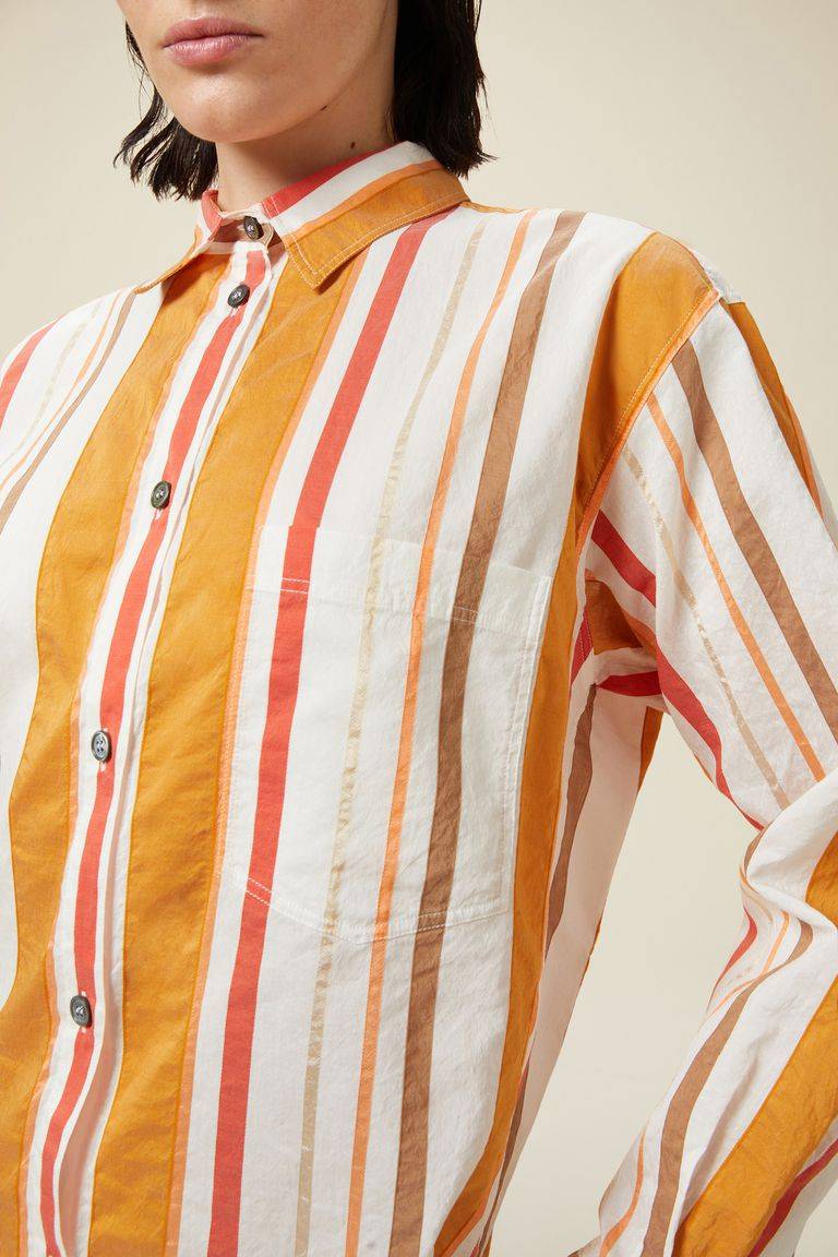 Pomandere Camicia a righe con taschino Shopping Online
