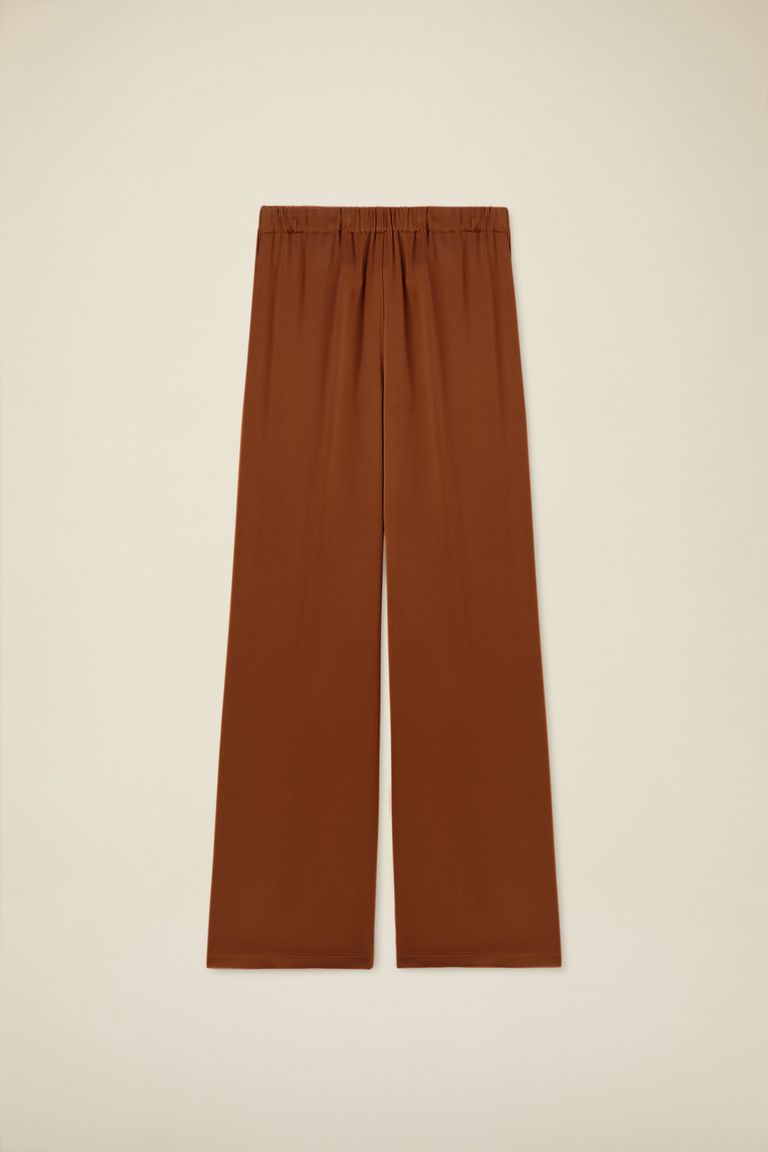 Pomandere Pantalone ampio con elastico in vita lucido Online