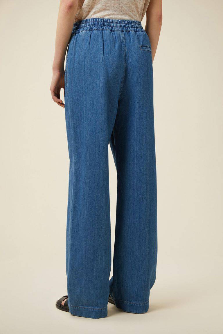 Pomandere Denim con elastico in vita Consegna Veloce