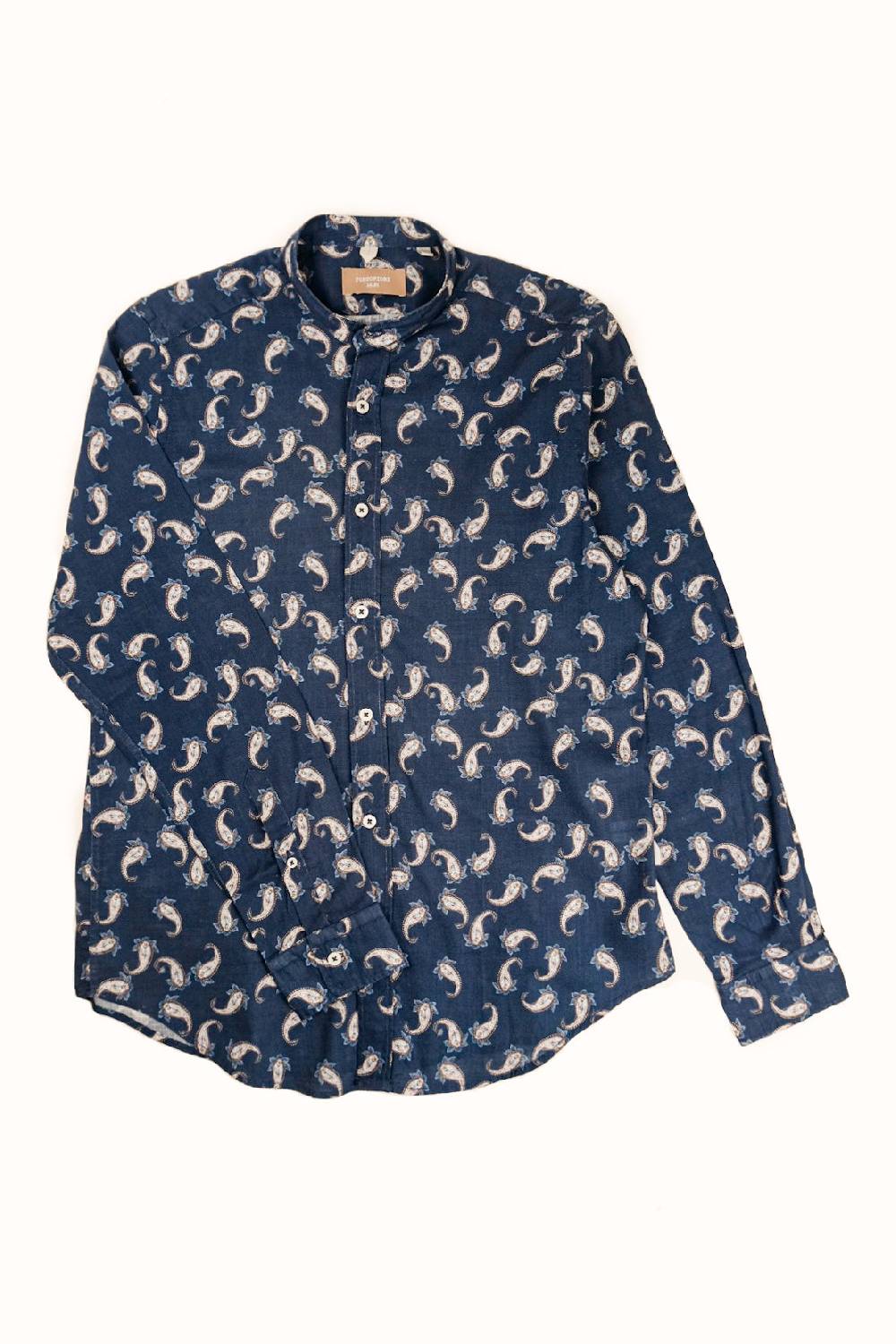Portofiori CAMICIA KOREA FANTASIA MISTO LINO Offerta