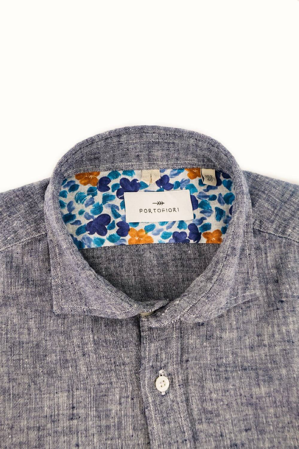Portofiori CAMICIA MISTO LINO Presa
