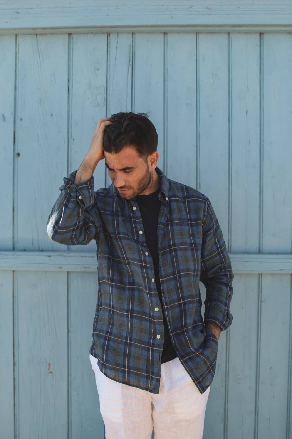 Portofiori CAMICIA FANTASIA MISTO LINO Outlet