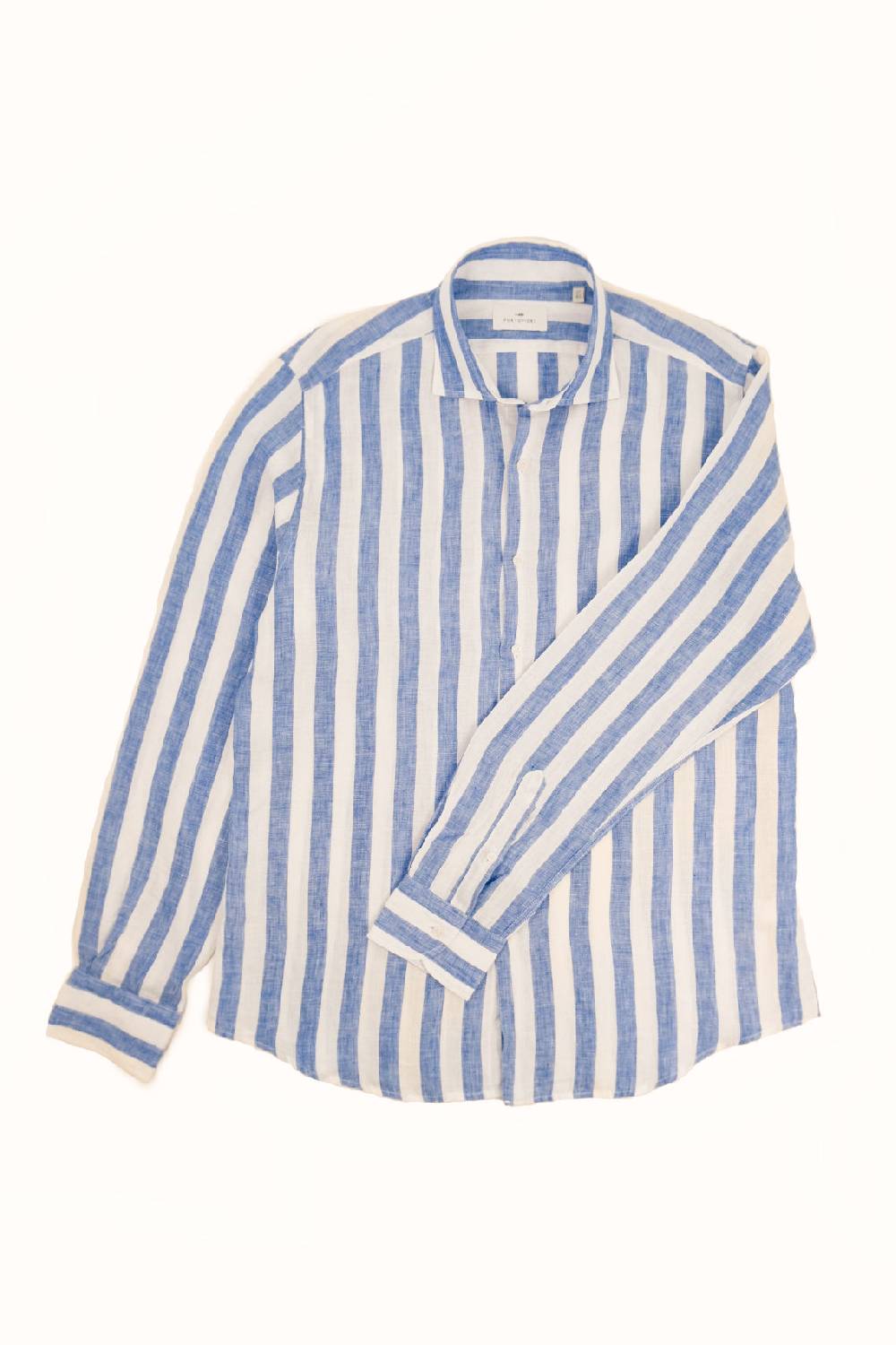Portofiori CAMICIA RIGATA PURO LINO In Vendita