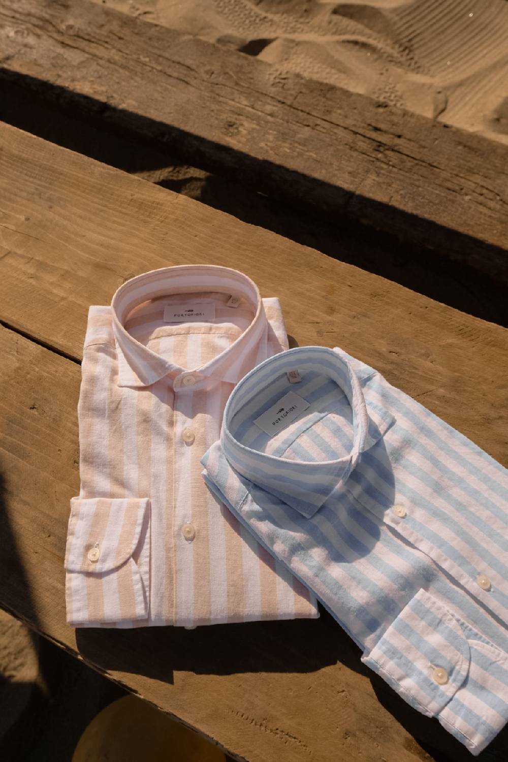 Portofiori CAMICIA RIGATA PURO LINO Italy