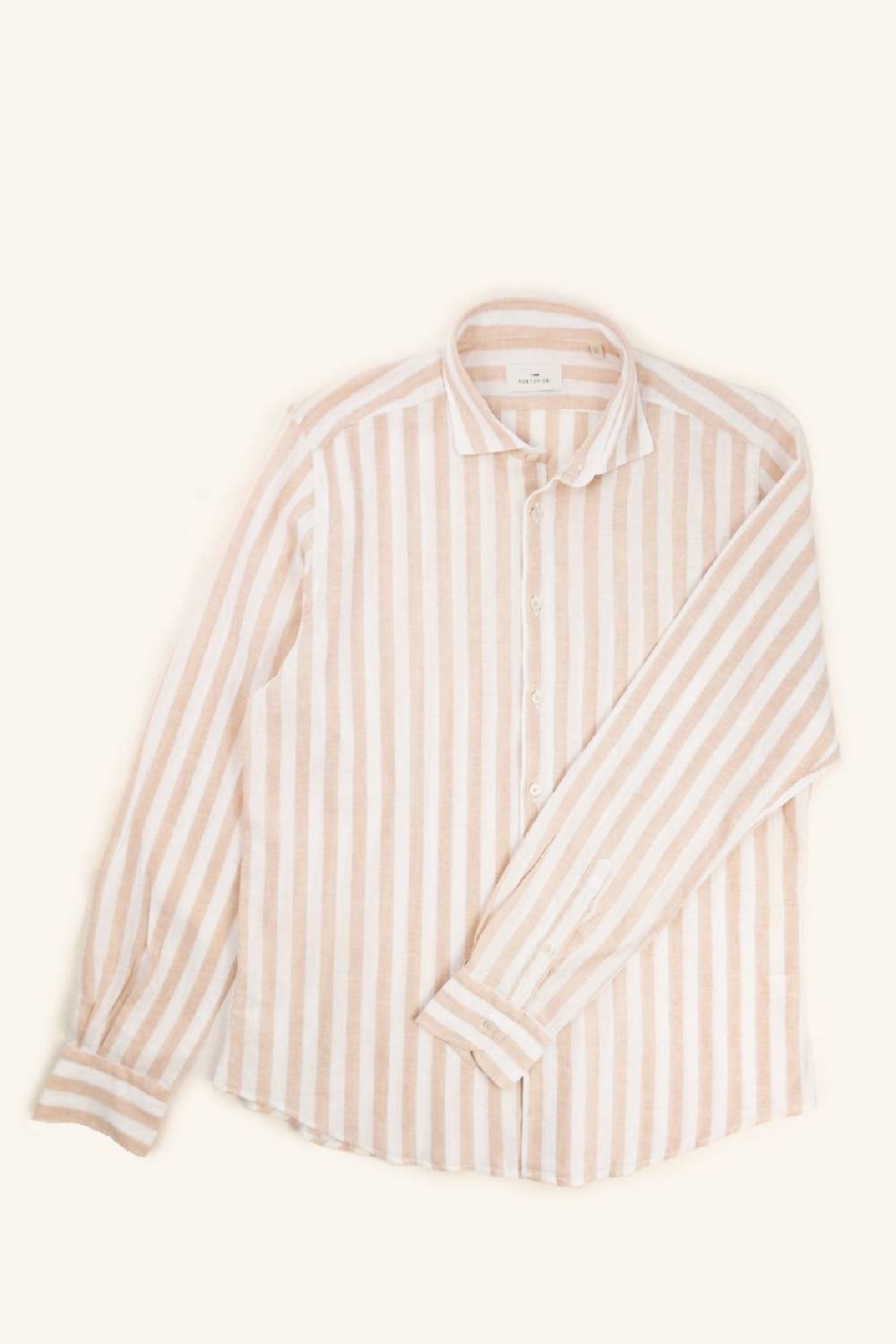 Portofiori CAMICIA RIGATA PURO LINO Italy
