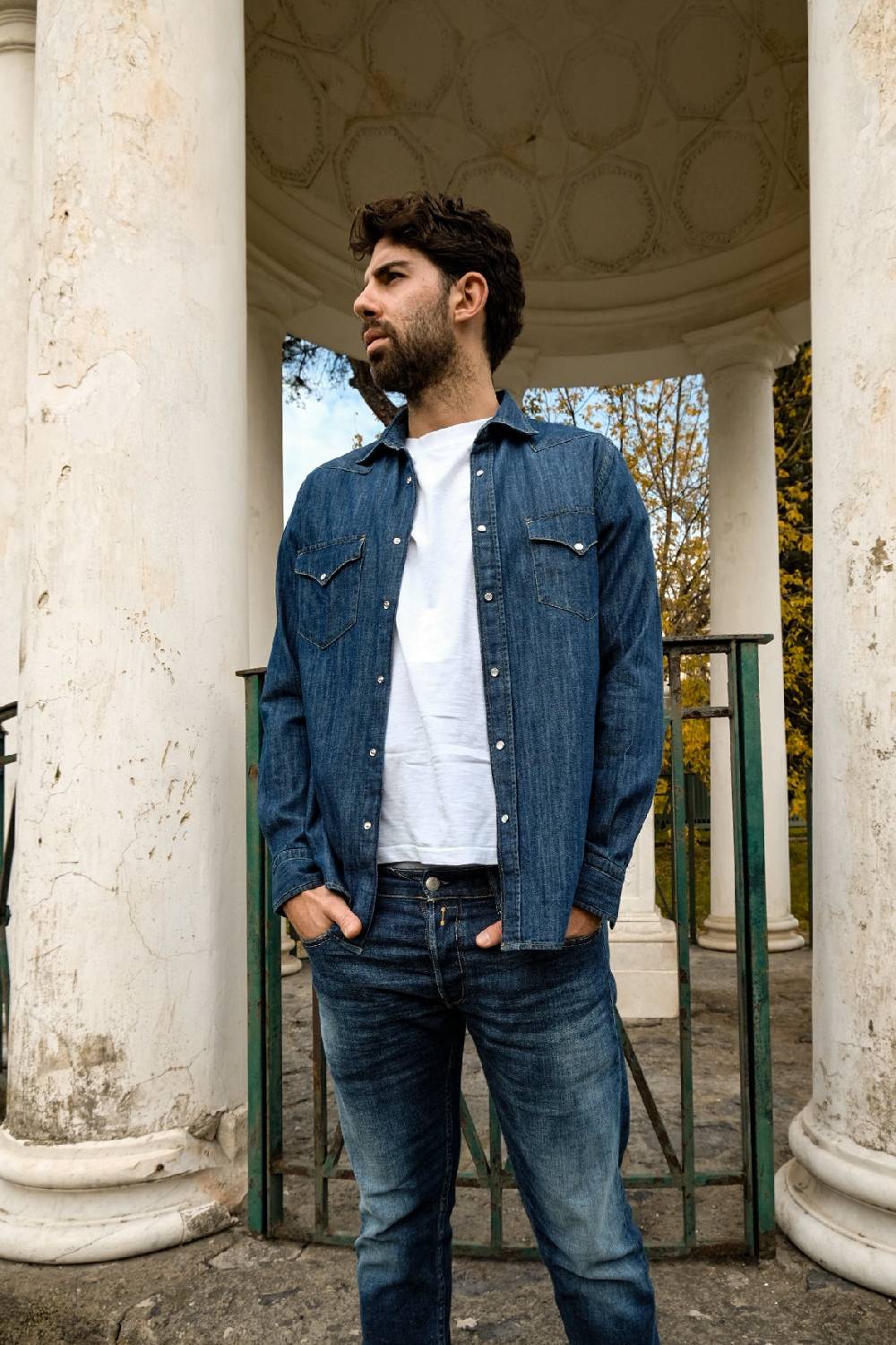 Portofiori CAMICIA DENIM TEXANA Sostegno trimestrale