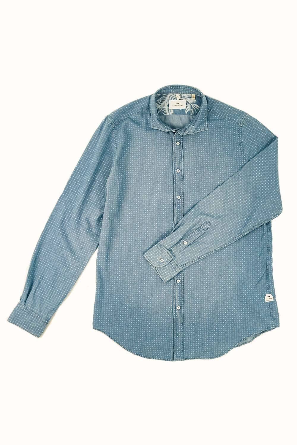Portofiori CAMICIA DENIM STAMPATA Fino al 55% di sconto
