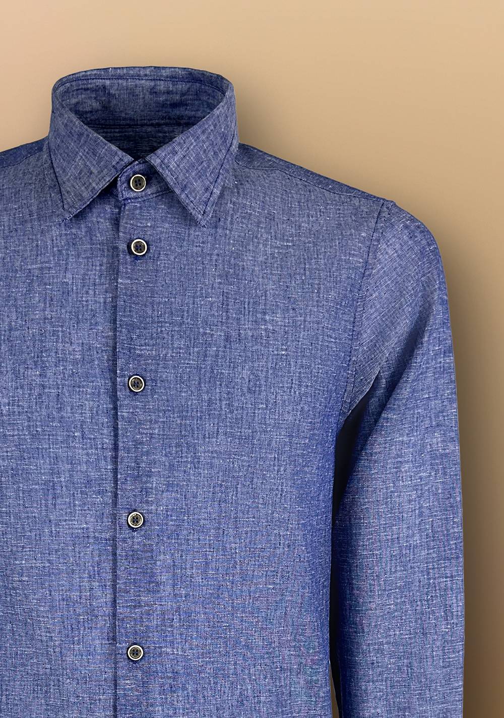 Primo Emporio Camicia Lino Manica Lunga Collo francese Novità