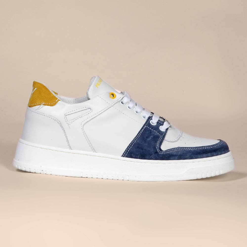 Primo Emporio Sneakers in pelle con banda in camoscio Economico