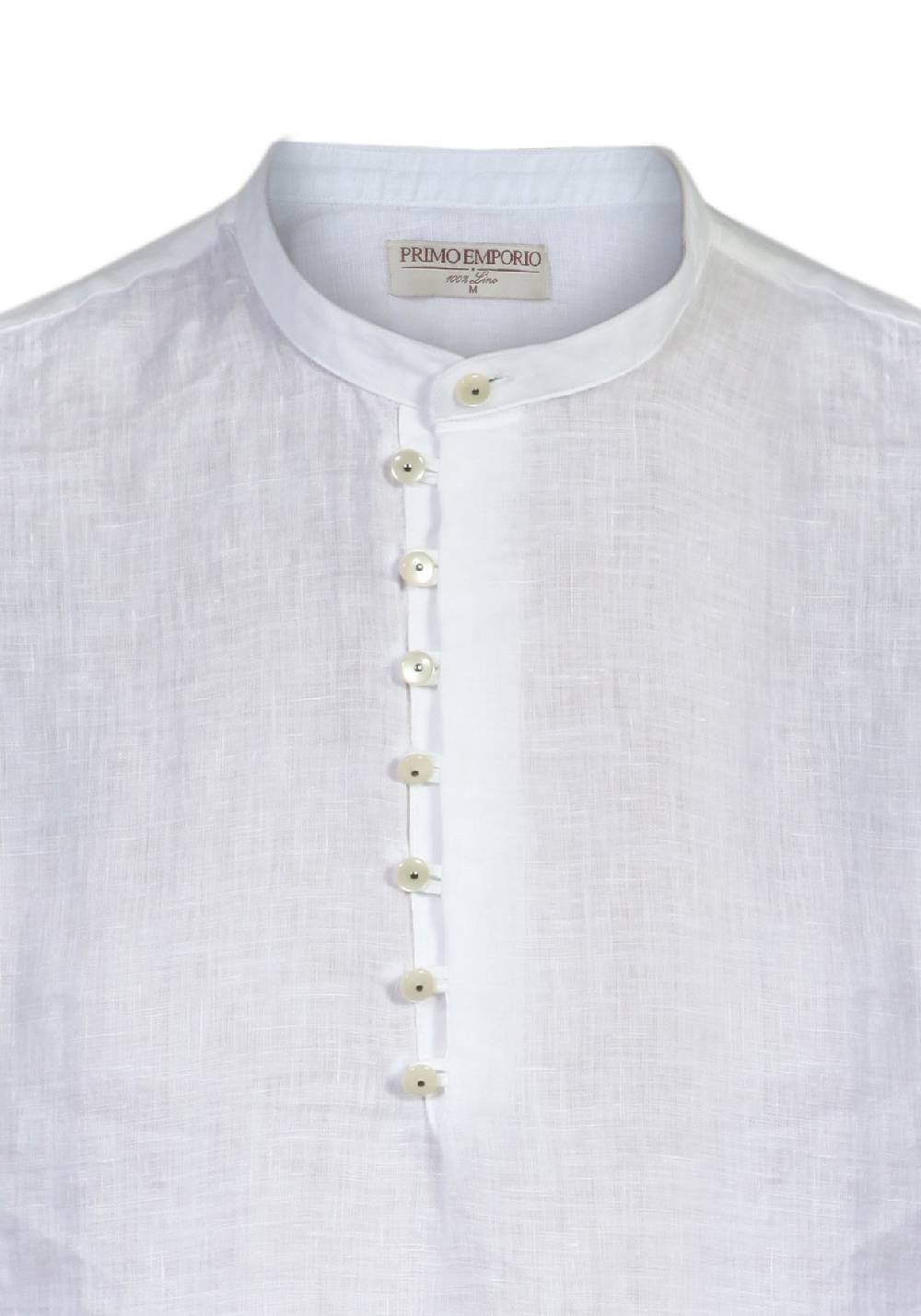 Primo Emporio Camicia di Lino manica lunga con bottoni in madreperla Qualità Garantita