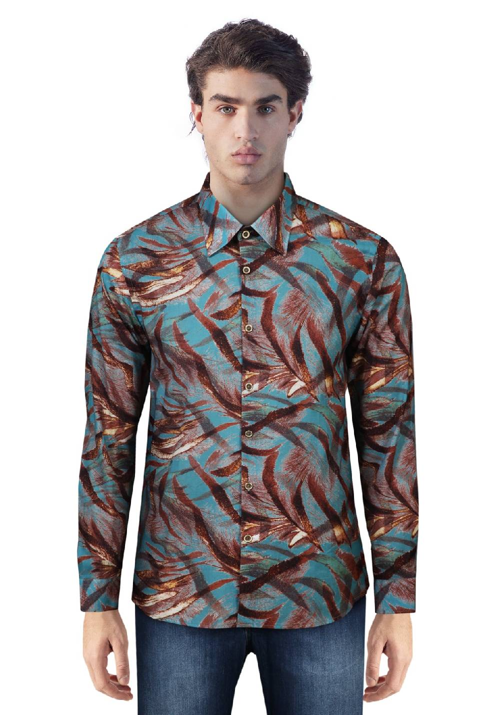 Primo Emporio Camicia in Cotone Fantasia Fiori Promozione Limitata
