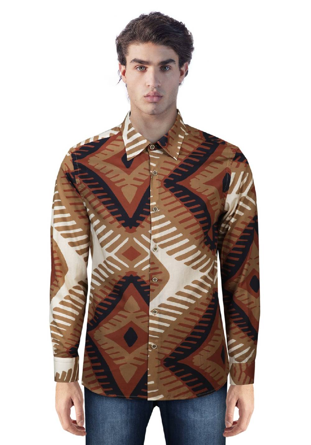 Primo Emporio Camicia in Cotone Fantasia Grande Fino Al -60%