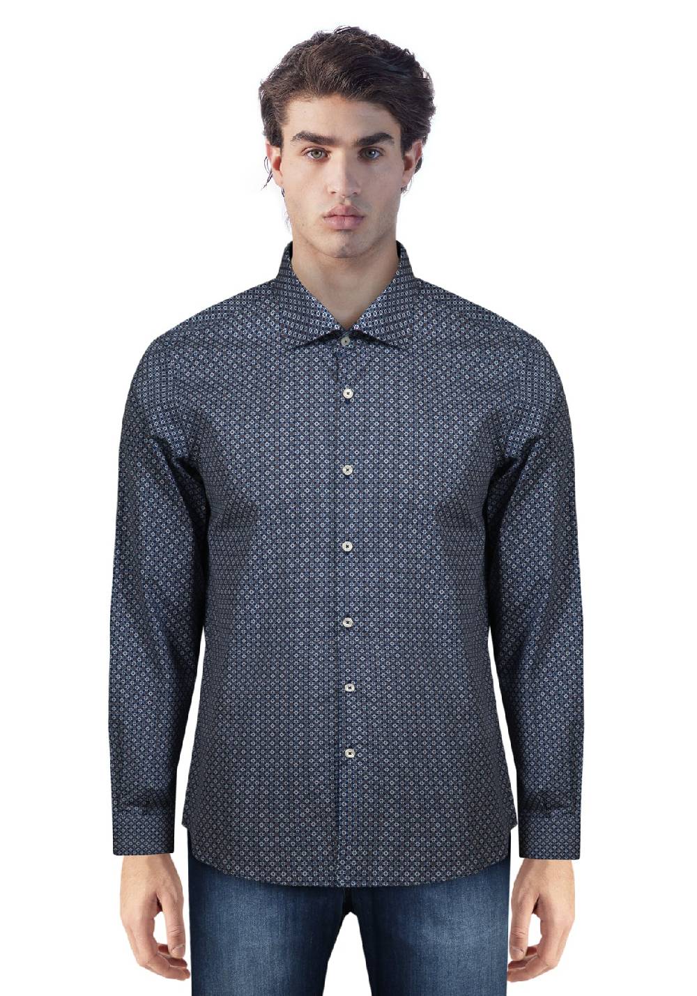 Primo Emporio Camicia in Cotone Micro-Fantasia Shopping Online