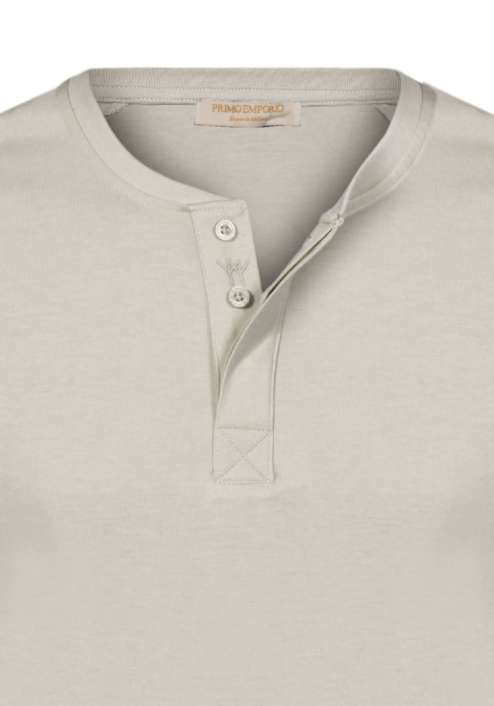 Primo Emporio T-shirt mezza manica con bottoni coperti Presa