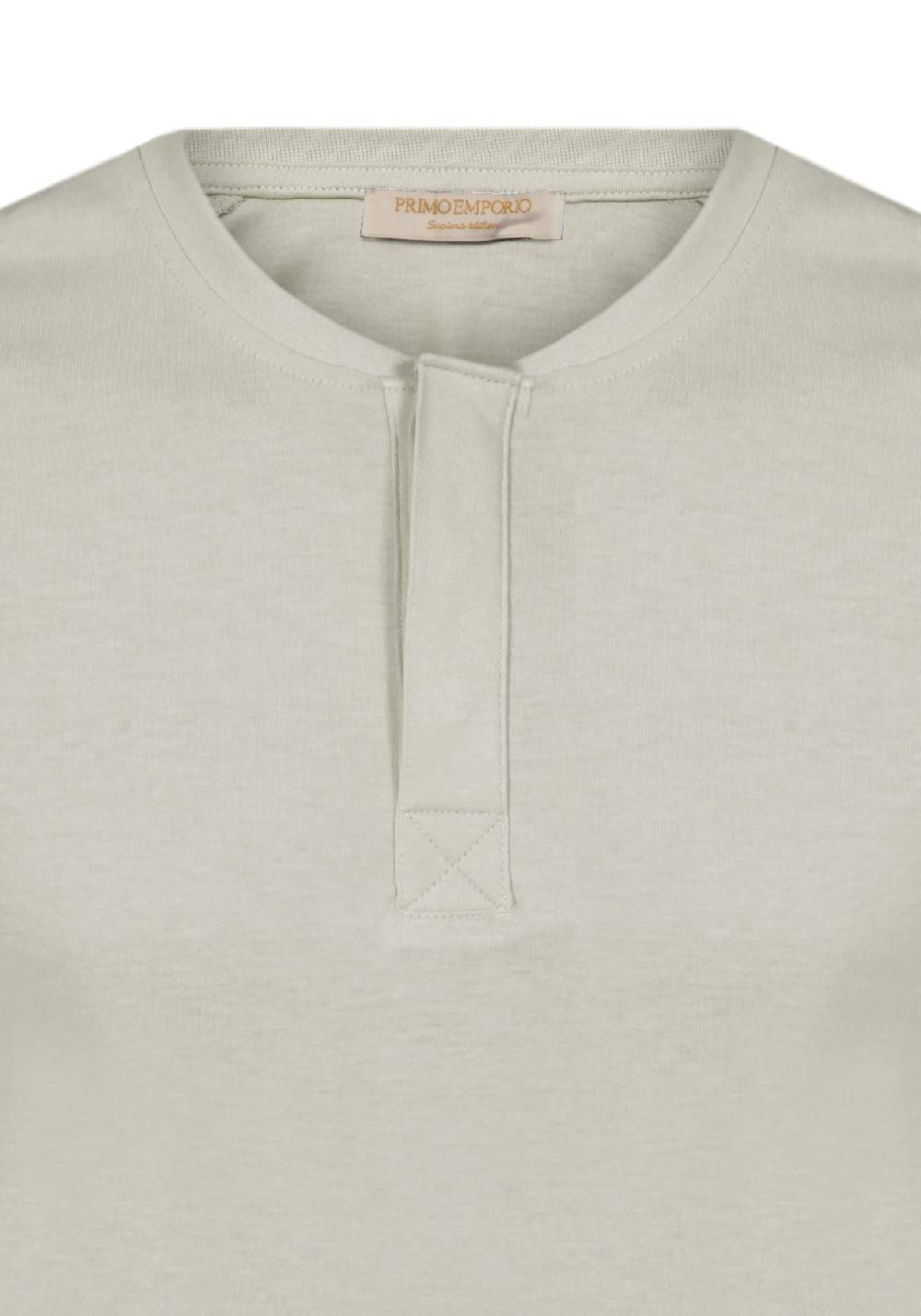 Primo Emporio T-shirt mezza manica con bottoni coperti Presa