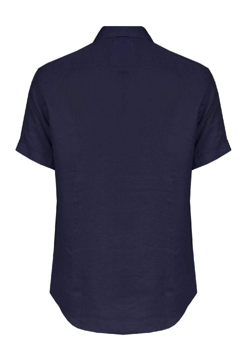 Primo Emporio Camicia Lino Mezza Manica - Blue Vendite Flash