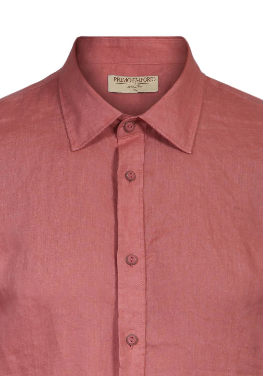 Primo Emporio Camicia Lino Mezza Manica - Mattone Negozio