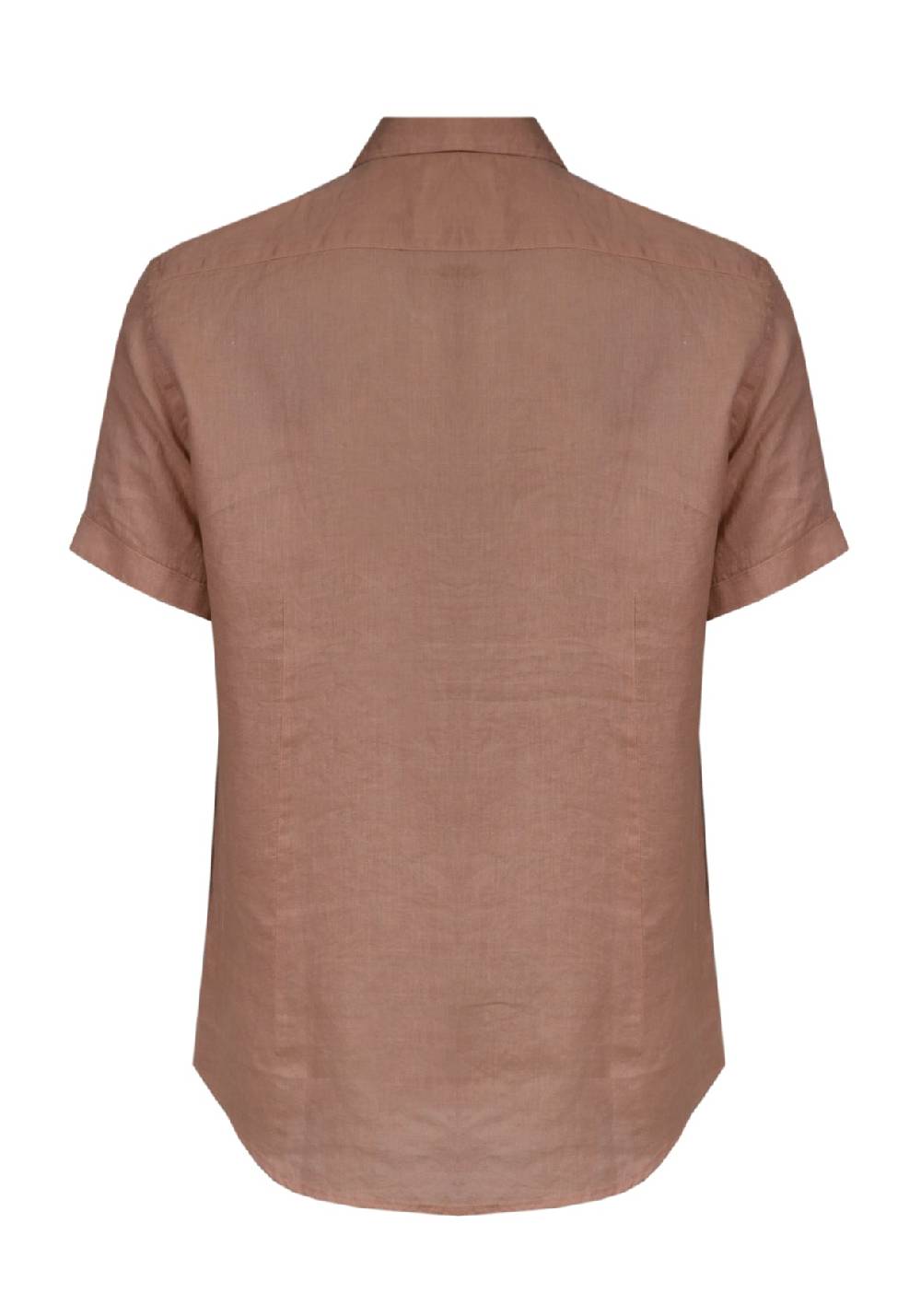Primo Emporio Camicia Lino Mezza Manica - Tabacco In Saldo