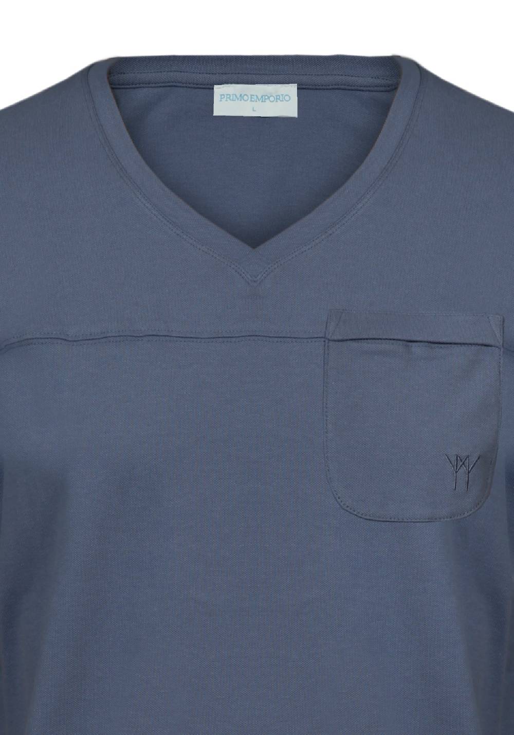 Primo Emporio T-shirt scollo a V con taschino Soddisfazione Garantita